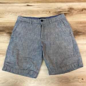 Banana Republic Chambray Shorts Mens Size 30 Gray Cotton Casual